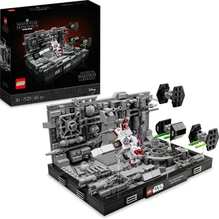 LEGO 75329 Star Wars Death Star Trench Run Diorama Set, baubares Modell für Erwachsene mit Luke Skywalkers X-Wing, Fanartikel, Deko, Geschenk - Bunt