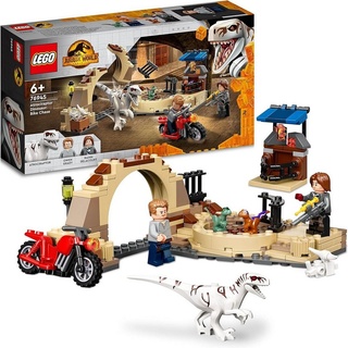 LEGO® Konstruktions-Spielset Jurassic World - Atrociraptor Motorradverfolgungsjagd (76945), (169 St)
