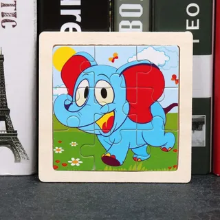 Kinder Baby Holz Puzzle Cartoon Elefant 9 Teile Puzzle