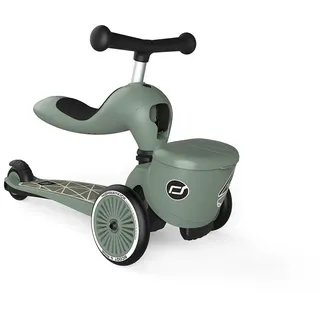 Scoot & Ride Highwaykick 1 Lifestyle 2in1 Kickboard/Scooter und Rutscher, Farbe: Green Lines, für Kinder von 1 bis 5 Jahren, 96604, 57-64 cm