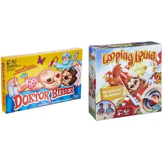 Hasbro B2176398 Dr. Bibber - Das Duell Der Ruhigen Hände, klassisches Vorschulspiel & Looping Louie Kinderspiel, lustiges 3D Spiel, Partyspiel für Kindergeburtstage, 2-4 Spieler, ab 4 Jahren