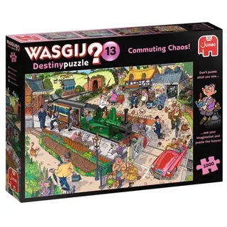 Jumbo Spiele 1119800090 Wasgij Destiny 13 Commuting Chaos! 1000 Teile Puzzle