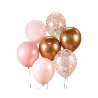 Luftballon Set rosegold 7 tlg. ø 30 cm