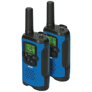 Alecto Walkie Talkie FR-115 Walkie-Talkie-Set, (Set, bestehend aus 2x Alecto FR115 und 2x Gürtelclip) blau|schwarz