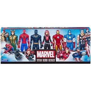 Marvel Avengers Titan Hero Serie Action-Figuren Pack, 7 Action-Figuren (30 cm) und 5 Accessoires