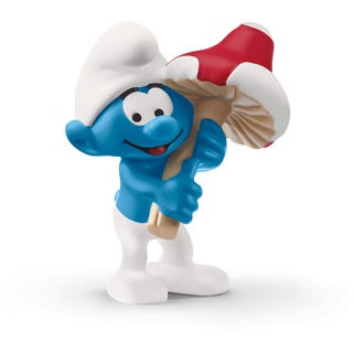 schleich 20819 Schlumpf mit Glückspilz, für Kinder ab 3+ Jahren, The Smurfs - Pre School Smurfs Figurines