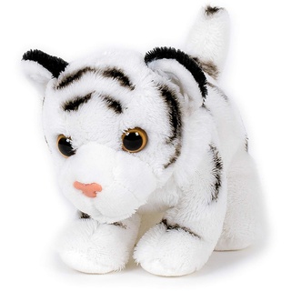 Stofftier Tiger, weiß, 12 cm Kuscheltier Plüschtier, Wildtier Zootier Raubkatze Softplüsch
