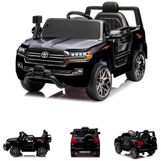 Chipolino Elektro-Kinderauto Kinderelektroauto SUV Toyota, Belastbarkeit 30 kg, Land Cruiser Fernbedienung, Musik, Licht schwarz