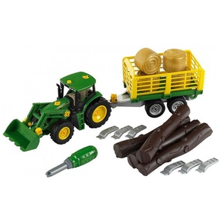 Klein Spielwelt »John Deere - Traktor mit Holz- und Heuwagen - grün/gelb« grün