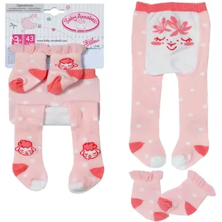 Baby Annabell Strumpfhosen und Socken in verschiedenen Farbkombinationen für 43cm Puppen, 2er Pack Puppenstrumpfhosen, 710807 Zapf Creation