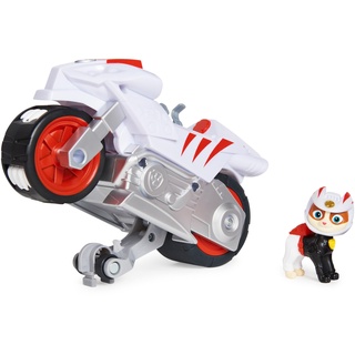 Paw Patrol Moto Pups - Wildcat Figur mit Rückzugmotor mit Wheelie-Funktion - Spielzeugauto