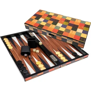 Philos Backgammon Fourni  groß  Magnetverschluss (Deutsch, Französisch, Italienisch, Englisch, Dänisch)