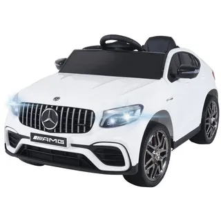 Actionbikes Motors Elektro-Kinderauto Mercedes Benz GLC AMG, Belastbarkeit 35 kg, (1-tlg), Fernbedienung - Stoßdämpfer hinten - Soft Start - Bremsautomatik weiß