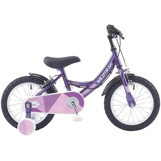 Wildtrak - 14 Zoll Fahrrad für Kinder von 3-5 Jahren mit Stützrädern – Lila
