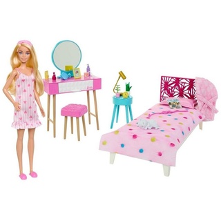 Mattel® Puppen Accessoires-Set Mattel HPT55 - Barbie - Spielset, Puppe mit Schlafzimmer