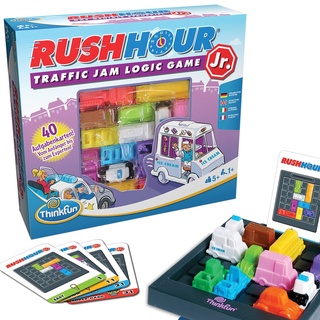ThinkFun 76442 - Rush Hour Junior - Das bekannte Logikspiel für jüngere Kinder ab 5 Jahren. Das Stauspiel für Jungen und Mädchen
