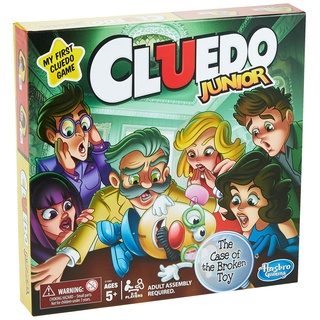 Hasbro Gaming Clue Junior Brettspiel für Kinder ab 5 Jahren, Case of The Broken Toy, klassisches Mystery-Spiel für 2–6 Spieler, 4,13 x 26,67 x 26,67 cm, ‎Englisch