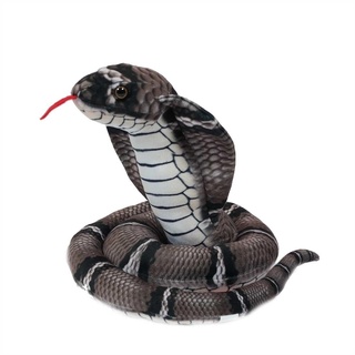 PIA Stofftier Schlange Kobra, 120 cm, grau, Kuscheltier Plüschtier Schlangen Stoffschlange