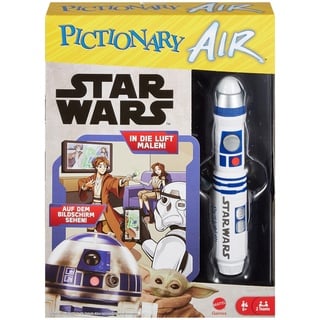 Mattel Games HHM49 - Pictionary Air Star Wars (deutsche Version), Scharade, Zeichen-Spiel zum Verbinden mit dem Smartphone oder Tablet, Familien-Spiel für Erwachsene und Kinder ab 8 Jahren