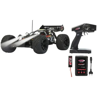 RC-Monstertruck JAMARA "Splinter Desertbuggy 4WD" Fernlenkfahrzeuge bunt (schwarz, rot, gelb) Kinder 1:10, 2,4 GHz, mit LED