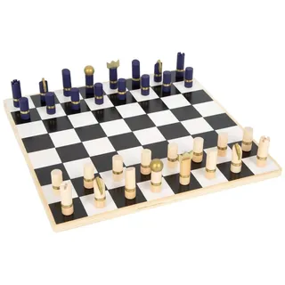 small foot Schach und Backgammon Gold Edition aus Holz, Zwei Brettspiele im modernen Look, ab 6 Jahren, 12222