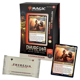 Magic: The Gathering Phyrexia: Alles wird eins Commander-Deck – Aufstand der Rebellen + Sammler-Booster-Probepackung (Deutsche Version)