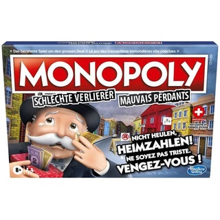 Hasbro - Monopoly - Für schlechte Verlierer (deutsch/französisch) Brettspiel Gesellschaftsspiel