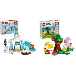 LEGO Super Mario Schneeabenteuer mit Familie Pinguin & Super Mario Yoshis Wilder Wald – Erweiterungsset