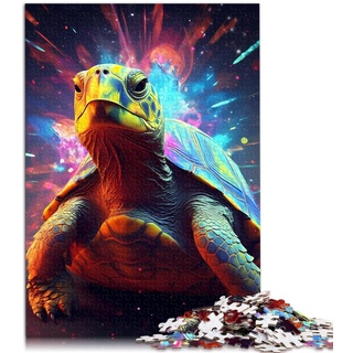 Teenager-Puzzle Schildkröte Bunte Puzzles für Erwachsene 1000 Teile für Erwachsene und Kinder Papppuzzles für Erwachsene Geschenke Größe: 26 x 38 cm