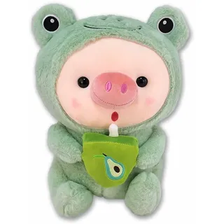 Schwein im Frosch Kostüm - ca. 25 cm