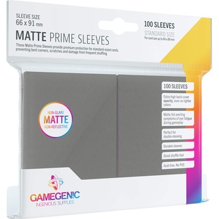 Gamegenic, Matte PRIME Sleeves Dark Gray, Sleeve color code: Gray