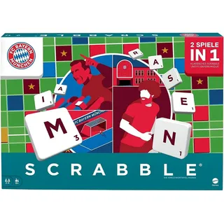 Mattel games Spiel Scrabble - FC Bayern München, Brettspiel blau