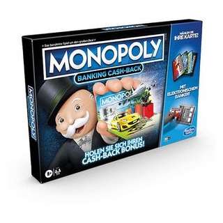 Hasbro Brettspiel E8978 Monopoly Banking Cash-Back, ab 8 Jahre, 2-4 Spieler