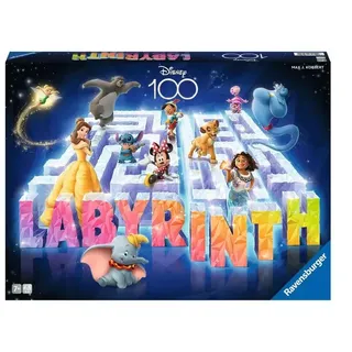 Ravensburger Spiel - Disney 100 Labyrinth - Der Familienspiel-Klassiker  mit den beliebtesten Disney Charakteren