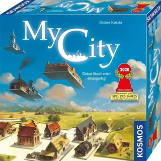 KOSMOS 691486 My City - Deine Stadt Wird einzigartig, abwechslungseiches Familienspiel für 2-4 Personen, ab 10 Jahre, Legacy-Spiel, Brettspiel, Ge...