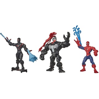 Hasbro Marvel Super Hero Mashers Netzschleuderer Sammelpack, 24 Steckteile und 3 Accessoires, um 3 Figuren zu erschaffen, ab 4 Jahren