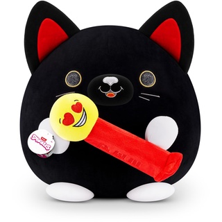 Snackles Series 1 Wave 2 Black Cat (PEZ), Surprise Medium Plush, Ultra Soft Plush, 35 cm, Collectible Plush with Real Brands, Black Cat (PEZ)