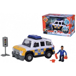 SIMBA Spielzeug-Auto Feuerwehrmann Sam Polizeiauto 4x4 mit Figur weiß