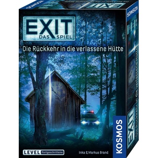 KOSMOS 680503 EXIT - Das Spiel - Die Rückkehr in die verlassene Hütte, Level: Fortgeschrittene, Escape Room Spiel, EXIT Game für 1-4 Spieler ab 12 Jahre, EIN einmaliges Gesellschaftsspiel