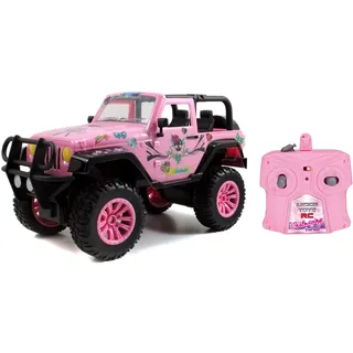 Dickie Toys 251106003 RC Jeep Wrangler, RC SUV Girlmazing, Ferngesteuertes Auto, RC Auto, Spielzeugauto mit 2-Kanal-Funkfernsteuerung, 2,4 GHz, Turbo, inkl. Sticker, ab 6 Jahren