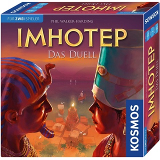 KOSMOS 694272 Imhotep - Das Duell, Königlicher Wettkampf im Alten Ägypten, Strategiespiel, Brettspiel mit viel Taktik und Interaktion, für 2 Spieler ab 10 Jahren, Gesellschafttspiel