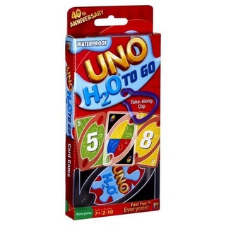 Mattel® Spiel, Familienspiel MTLP1703 - UNO H2O To Go, Kartenspiel für 2 bis 10..., Partyspiel bunt