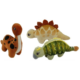 Dinosaurier Set Plüsch von ca. 16 cm bis 22 cm sortiert Stofftier, Saurier als Mitgebsel oder zum Sammeln und Spielen -niedlichen kleinen Stofftier -
