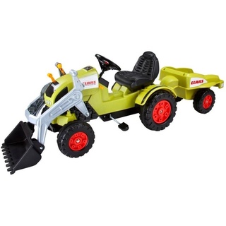 BIG Spielzeug-Traktor CLAAS Celtis Loader + Trailer - Trettraktor mit Anhänger - grün/schwarz grün