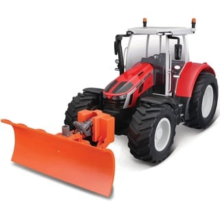 Maisto Tech RC-Traktor Massey Ferguson 5S.145 mit Schnee-Schieber, 2,4GHz, mit Licht rot