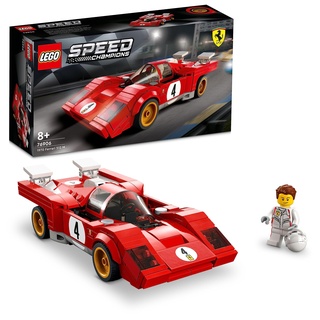 LEGO Speed Champions 1970 Ferrari 512 M Bausatz für Modellauto, Spielzeug-Auto, Rennwagen für Kinder, 2022 Kollektion 76906