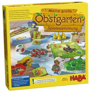 HABA 302282 - Meine große Obstgarten - Spielesammlung Riesige Spielesammlung mit 51 Holzteilen und 10 Spielideen!