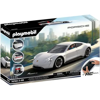 Konstruktions-Spielset PLAYMOBIL "Porsche Mission E (70765), Porsche" Spielbausteine weiß Kinder Ab 3-5 Jahren Made in Germany