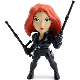 Jada Toys 253221014 Marvel Black Widow Figur, Die-cast, Sammelfigur, 10 cm, schwarz