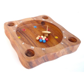 Logica Spiele Art. Tiroler Roulette - Brettspiel aus Edlem Holz - Gesellschaftsspiel - Aktionsspiel